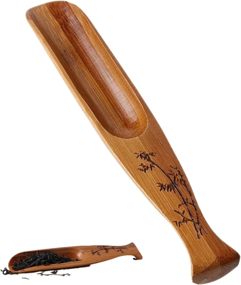 Yimluofa Bamboo Tea Spoon Scoop Shovel Chinese Kung Fu Loose Tea Measure Spoon for Home Teahouse Office - Image 1